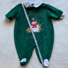 Load image into Gallery viewer, Vintage 1st Christmas Footed PJs 3 months

