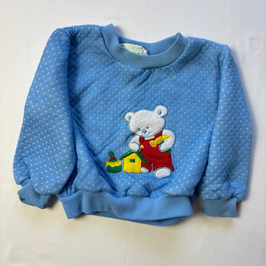 Vintage Bear Playing Sweater 18 months