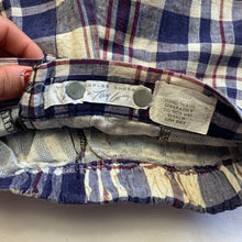 Load image into Gallery viewer, Vintage Navy/Tan Plaid Shorts 3t/4t
