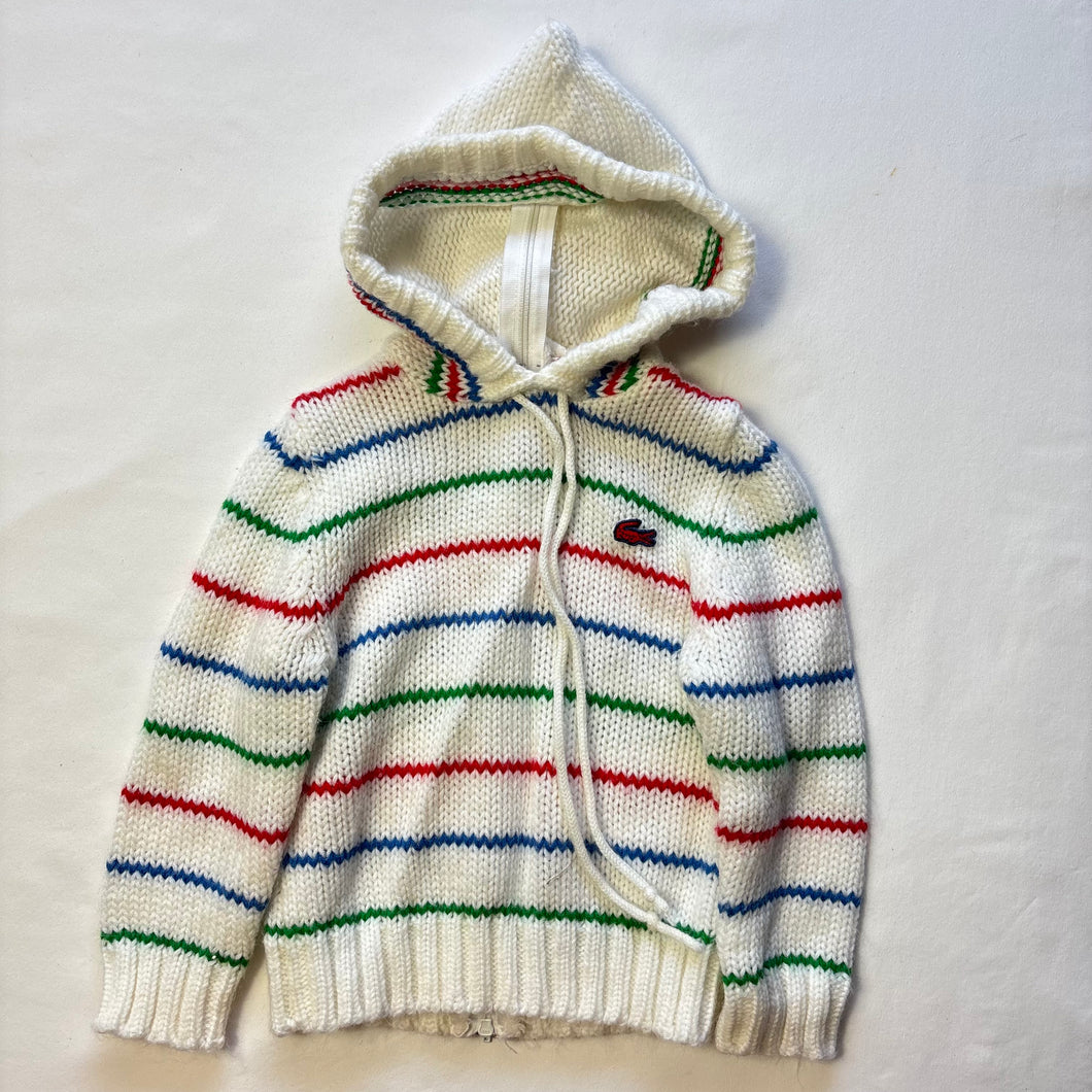 Vintage Lacoste Striped Knit Hoodie 2t