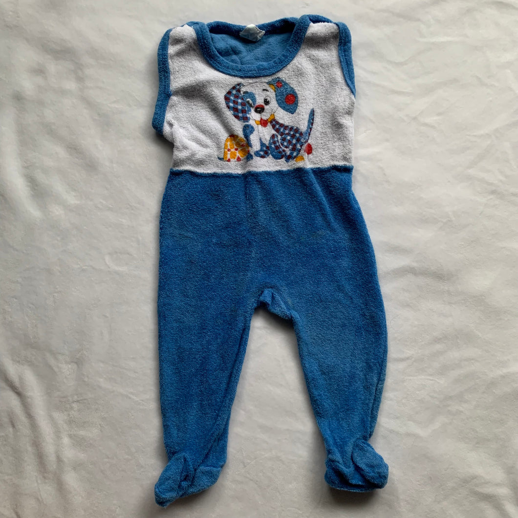 Vintage Puppy + Turtle Footed PJs 6 months
