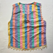 Load image into Gallery viewer, Vintage Colorful Striped Sleeveless Top kids 6/7
