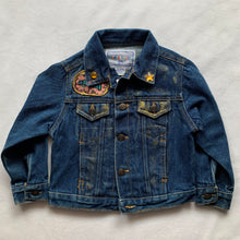 Load image into Gallery viewer, Vintage Cheerleader Painted Jean Jacket 2t/3t
