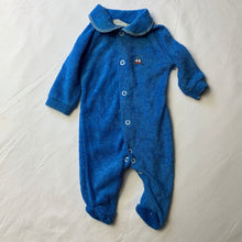 Load image into Gallery viewer, Vintage Sailboat Terrycloth Footed PJs 0-3 months
