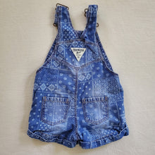 Load image into Gallery viewer, Oshkosh denim pattern shortalls 6 months
