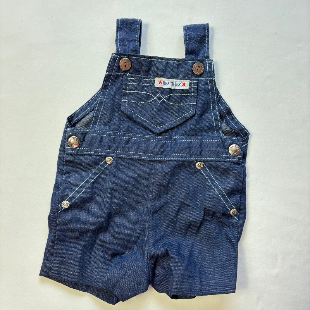 Vintage Healthtex Denim Shortalls 3-6 months