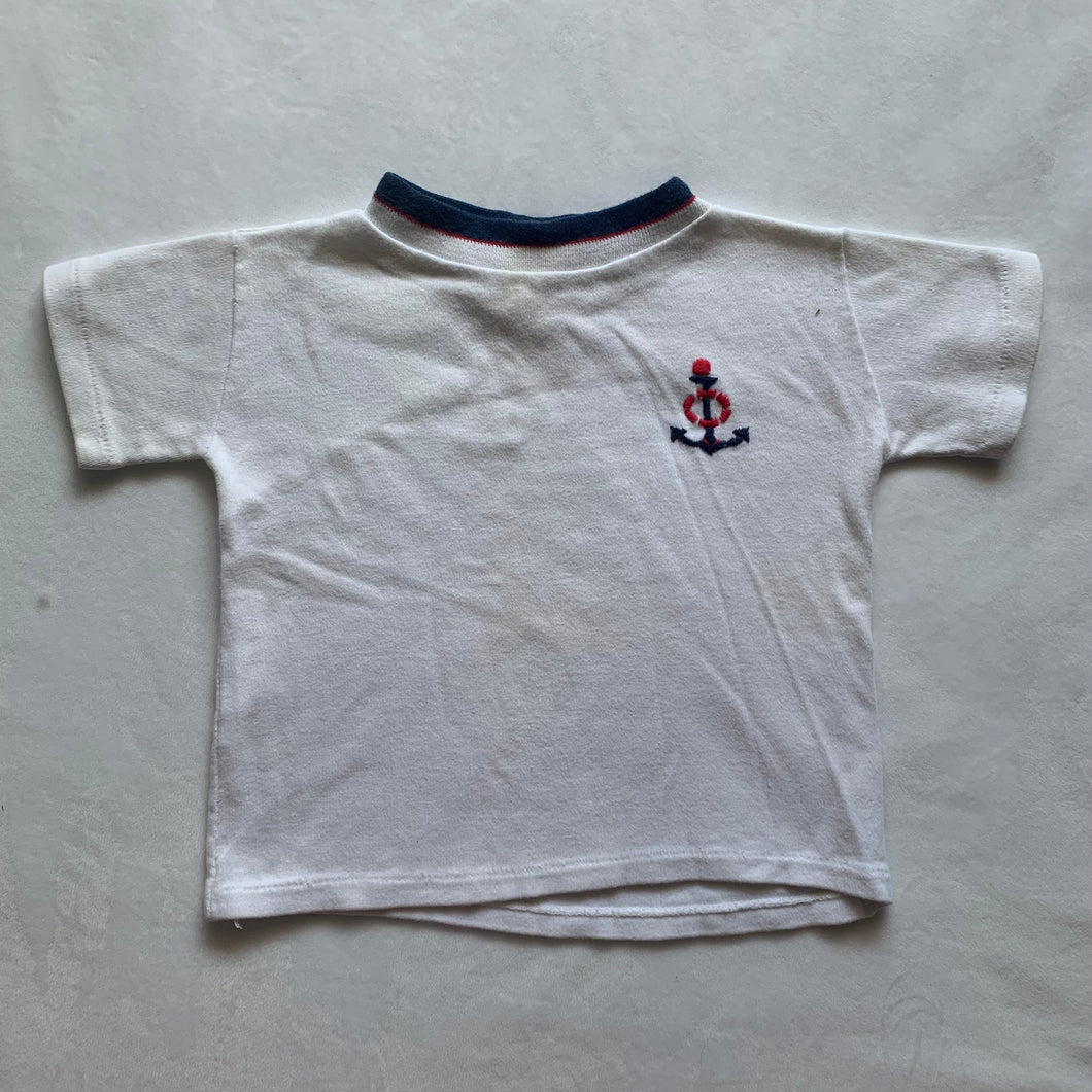 Vintage 70s Anchor Embroidered Shirt 2t