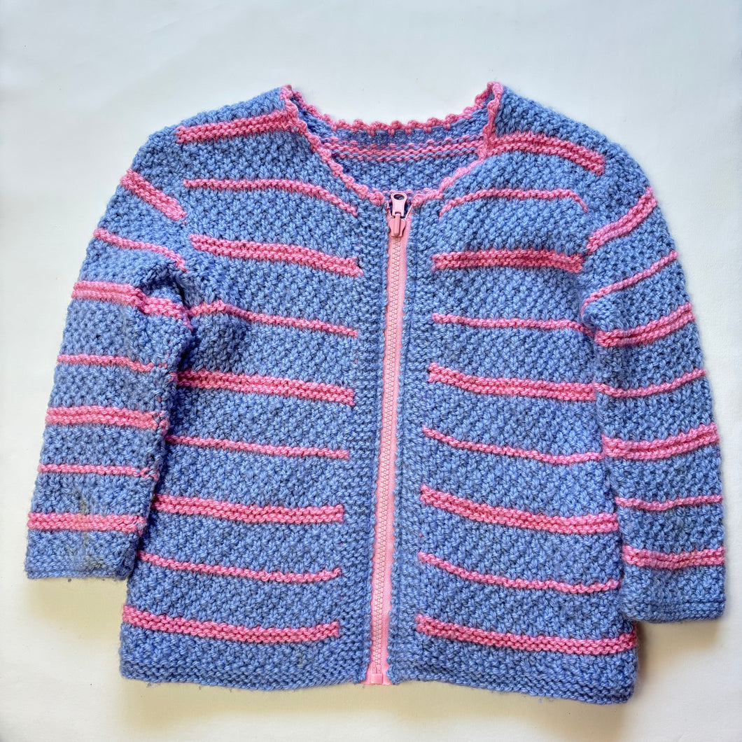 Vintage Purple + Pink Chunky Knit Sweater 4t