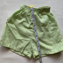 Load image into Gallery viewer, Vintage Green Striped Shorts 6-9 months slim

