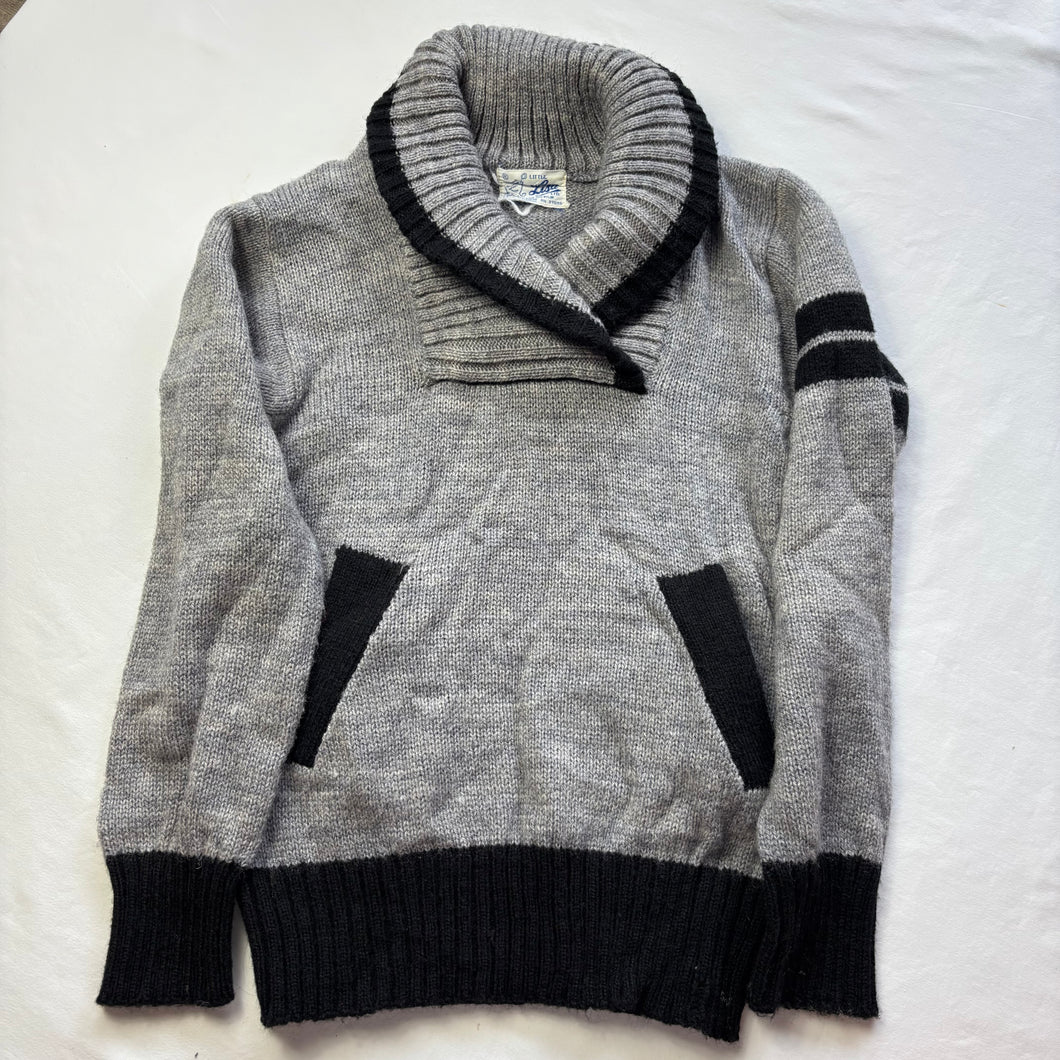Vintage Gray/Black Knit Sweater kids 10/12