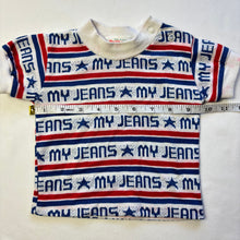 Load image into Gallery viewer, Vintage Healthtex &quot;My Jeans&quot; Striped Tee 6 months
