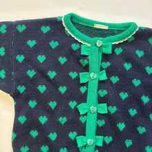 Load image into Gallery viewer, Vintage Heart + Bows Knit Sweater 12-18 months
