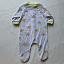 Load image into Gallery viewer, Vintage Bears Pattern Footed PJs newborn
