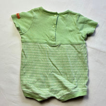 Load image into Gallery viewer, Vintage Rhinos Embroidered Green Romper 6-9 months
