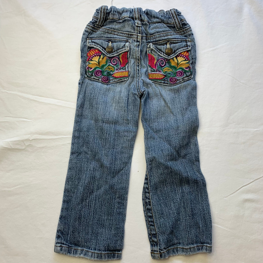 Vintage Y2k Floral Embroidered Jeans 3t