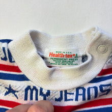 Load image into Gallery viewer, Vintage Healthtex &quot;My Jeans&quot; Striped Tee 6 months
