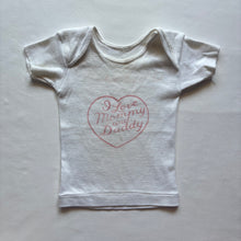 Load image into Gallery viewer, Vintage &quot;I Love My Mommy &amp; Daddy&quot; Tee 6-9 months
