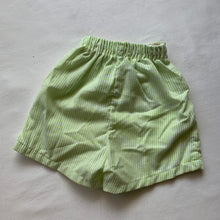 Load image into Gallery viewer, Vintage Green Striped Shorts 6-9 months slim
