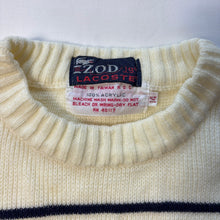 Load image into Gallery viewer, Vintage Lacoste Cream Striped Knit Sweater kids 10/12
