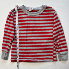 Load image into Gallery viewer, Vintage Red/Gray Striped Long Sleeve 2t
