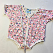 Load image into Gallery viewer, Vintage Geese Bonnet Pattern Romper 6 months
