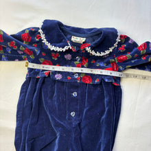 Load image into Gallery viewer, Vintage Velour Floral Bodysuit 3-6 months
