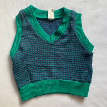 Load image into Gallery viewer, Vintage Green/Purple Knit Vest 3t
