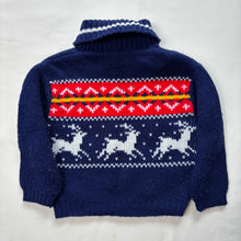 Load image into Gallery viewer, Vintage Reindeer Knit Turtleneck Sweater 18-24 months
