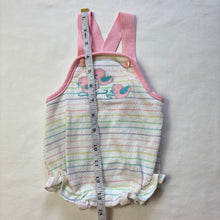 Load image into Gallery viewer, Vintage Healthtex Birds Rainbow Striped Sunsuit 0-3 Months
