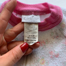 Load image into Gallery viewer, Vintage Floral Fleece Footed PJs 6-9 months
