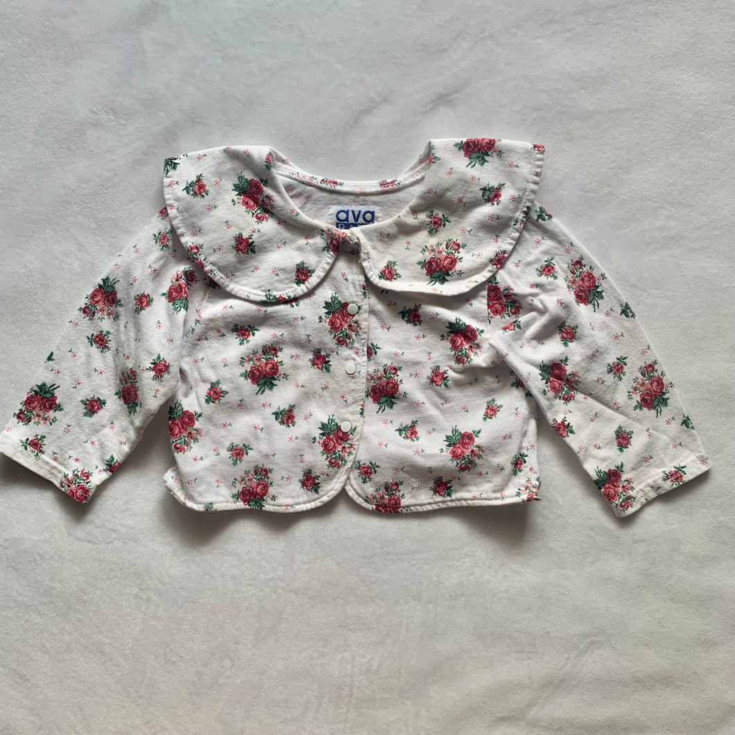 Vintage Floral Oversized Collar Long Sleeve 6 months