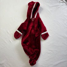 Load image into Gallery viewer, Vintage Maroon Fuzzy Footed PJs 0-3 months
