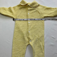 Load image into Gallery viewer, Vintage Yellow Terrycloth Footed PJs newborn
