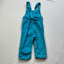 Load image into Gallery viewer, Vintage Turquoise Girly Overalls 12 months

