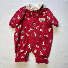 Load image into Gallery viewer, Vintage Dogs &amp; Doghouse Red Bodysuit 3 months
