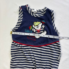 Load image into Gallery viewer, Vintage Sailor Bear Footed Pantsuit 3 months
