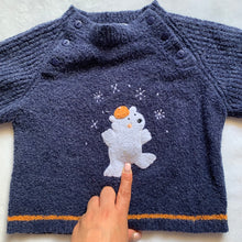 Load image into Gallery viewer, Vintage Polar Bear Navy Sweater 24 months
