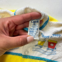 Load image into Gallery viewer, Vintage Train Yellow Footed PJs 0-3 months
