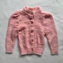 Load image into Gallery viewer, Vintage Pink Knit Floral Sweater 18-24 months
