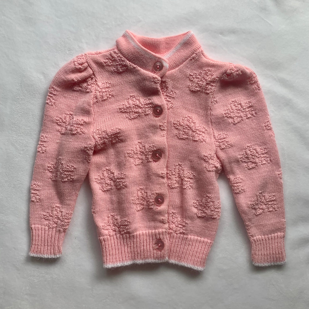 Vintage Pink Knit Floral Sweater 18-24 months
