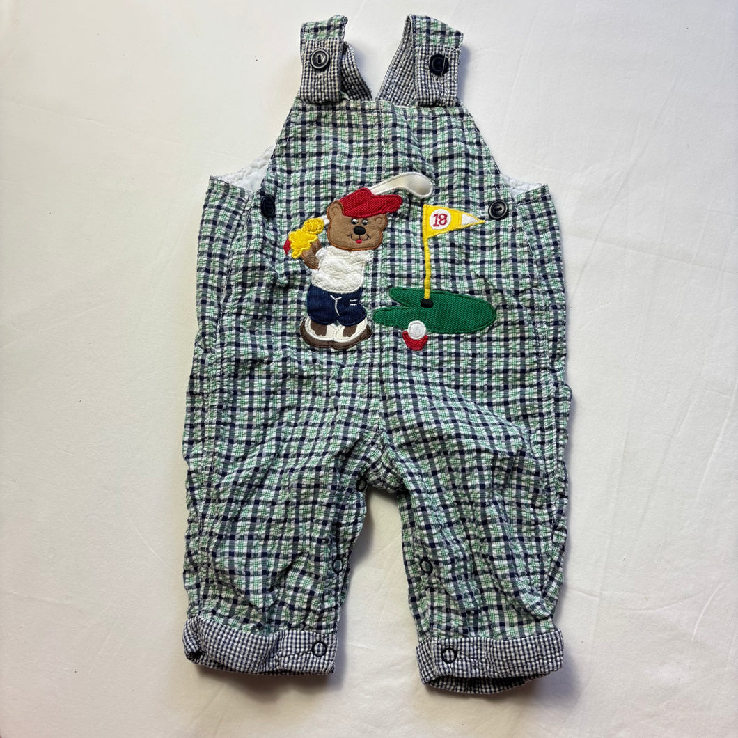 Vintage Golfing Bear Overalls 3 months
