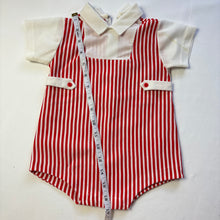 Load image into Gallery viewer, Vintage 70s Red Striped Romper 12 months
