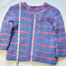 Load image into Gallery viewer, Vintage Purple + Pink Chunky Knit Sweater 4t
