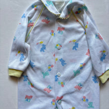 Load image into Gallery viewer, Vintage Bears + Balloons Footed PJs 0-3 months
