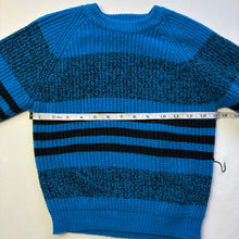 Load image into Gallery viewer, Vintage Blue/Black Striped Knit Sweater kids 6

