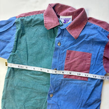Load image into Gallery viewer, Vintage Muted Color Block Buttondown 2t/3t
