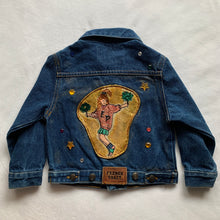 Load image into Gallery viewer, Vintage Cheerleader Painted Jean Jacket 2t/3t
