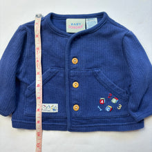 Load image into Gallery viewer, Vintage "First Toys 123" Navy Sweater 0-3 months
