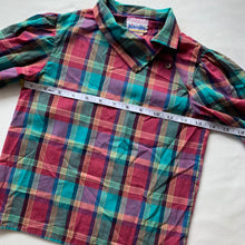 Load image into Gallery viewer, Vintage Gem Tone Plaid Girly Buttondown 5t *missing button
