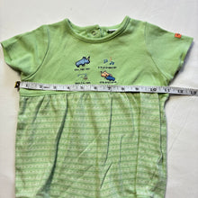 Load image into Gallery viewer, Vintage Rhinos Embroidered Green Romper 6-9 months
